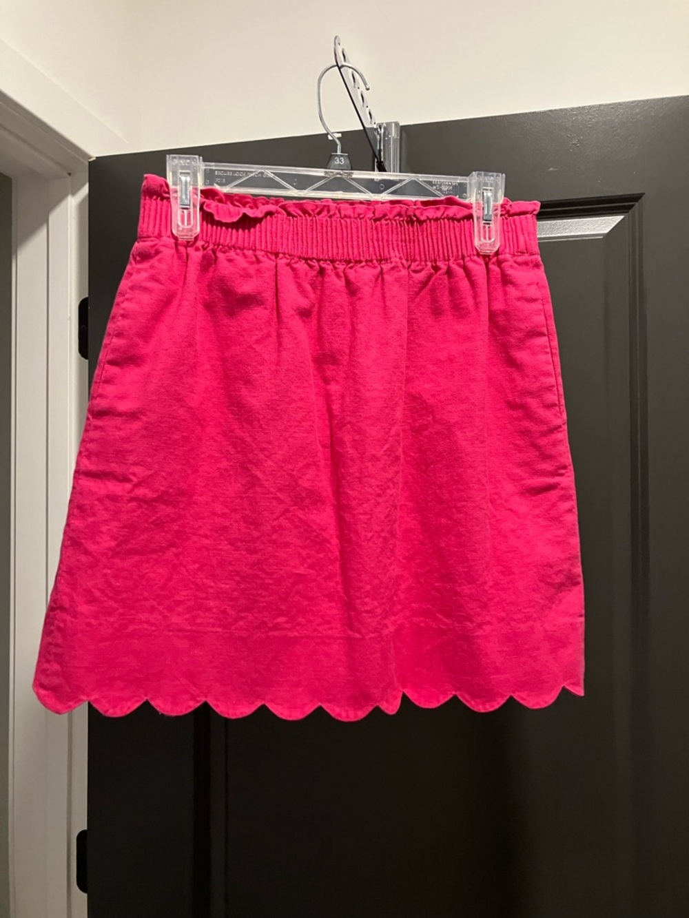 J.Crew Pink Scallop-Hem Mini Skirt